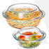 Elite Glass Casseroles With Lid - Set of 2 - 700, 1500 ml